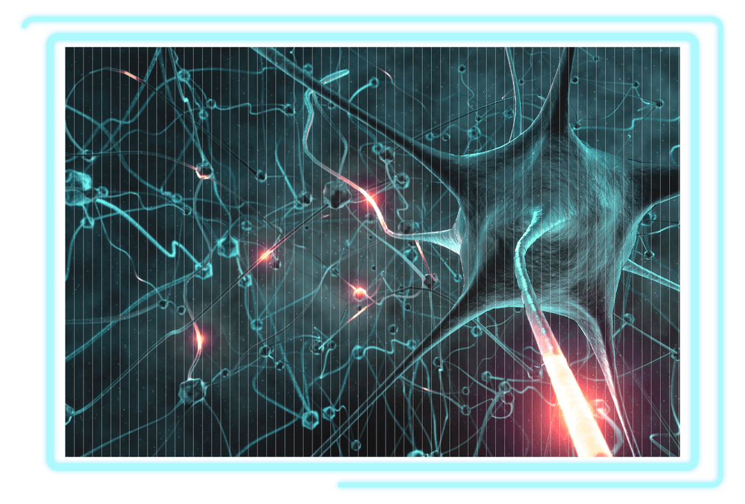 Futuristic Transparent Neural Network Concept