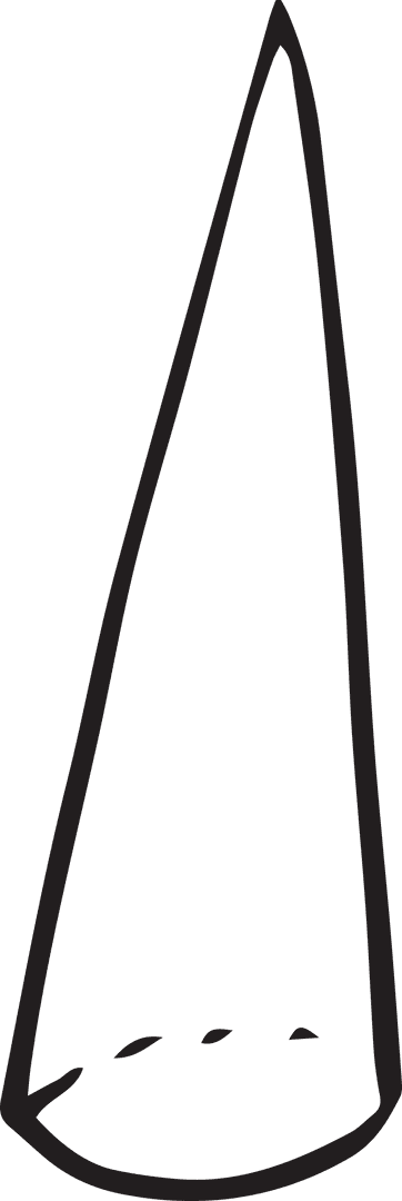 Transparent Geometric Cone Outline Illustration