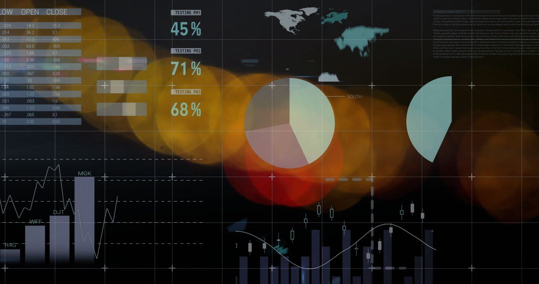 Blending Financial Data Visualization with Abstract Tech Elements