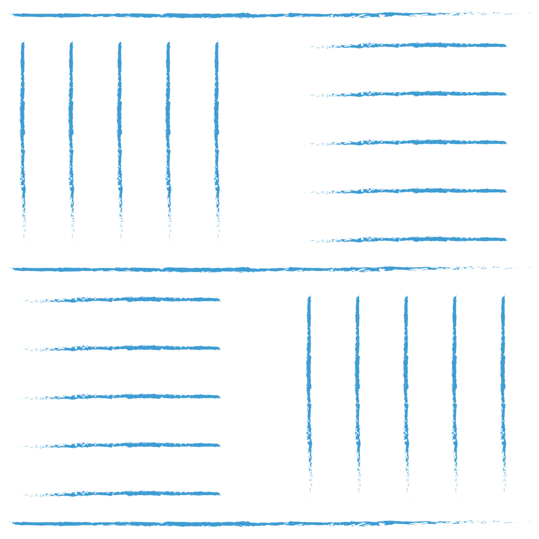 Abstract Blue Linear Shapes on Transparent Background Isolated