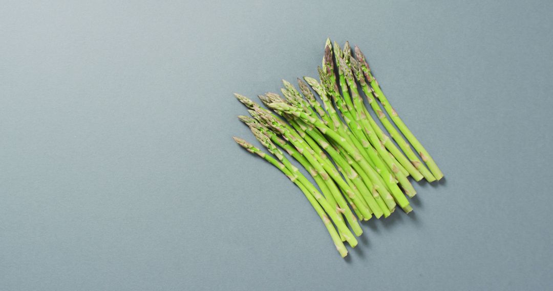 Fresh Green Asparagus Spears on Grey Background - Free Images, Stock Photos and Pictures on Pikwizard.com