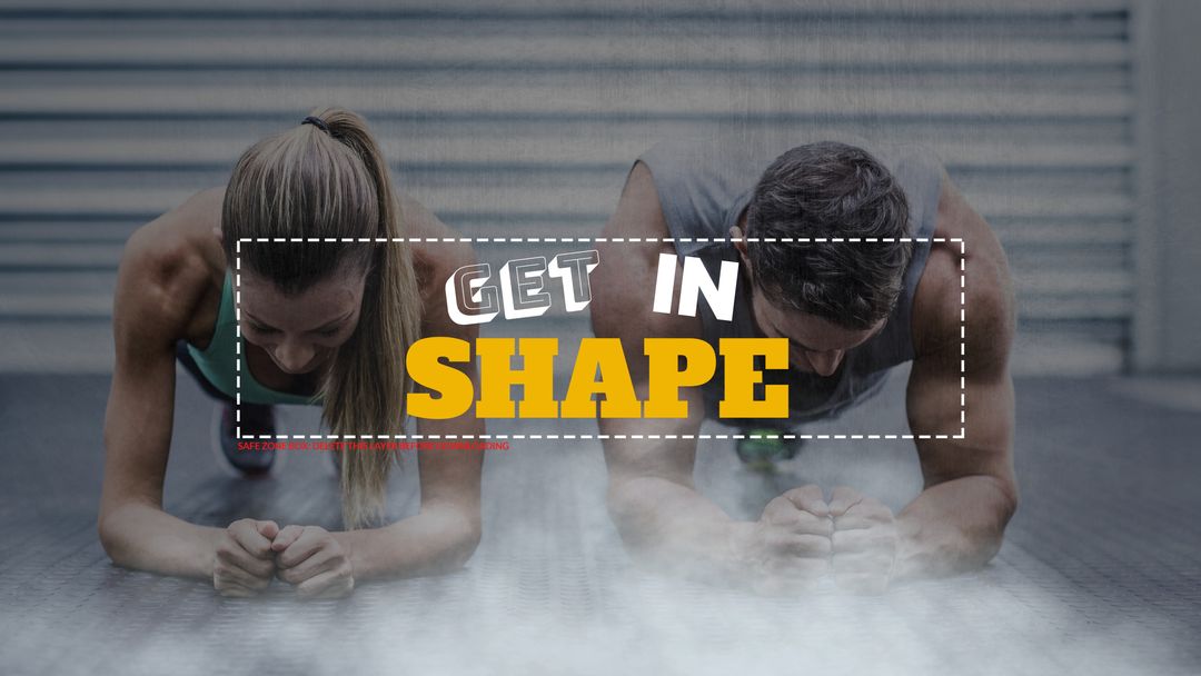 Man and Woman Doing Plank Exercise Outdoors for Fitness Motivation