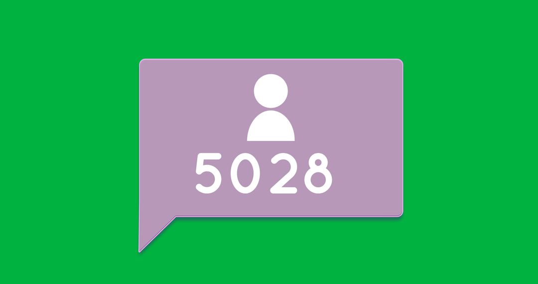 Digital User Count Icon on Vibrant Green Background