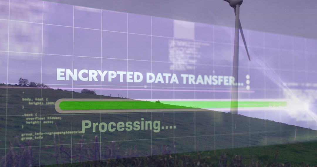 Encrypted Data Transfer with Wind Turbine in Renewable Energy Field