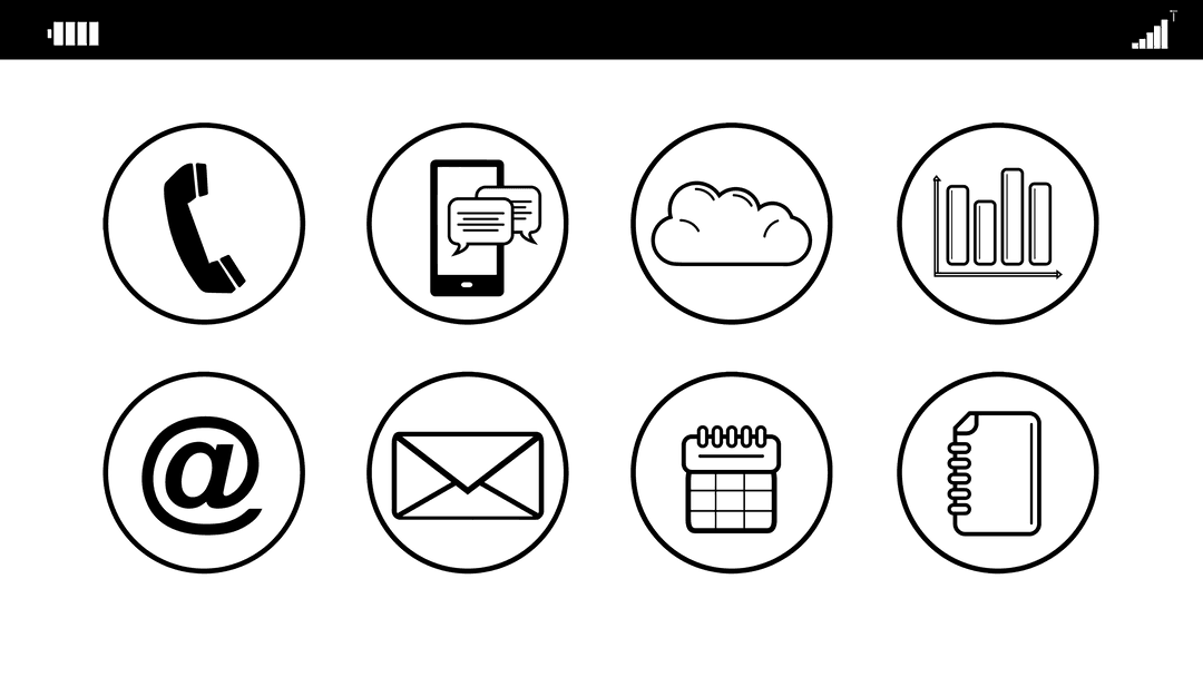 Transparent Phone Signal Bars Sharing CPS Sign Network PNG