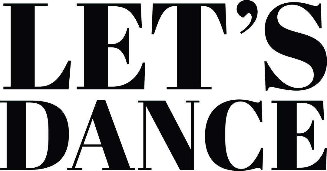 Let's Dance Typography on Transparent Background for Events