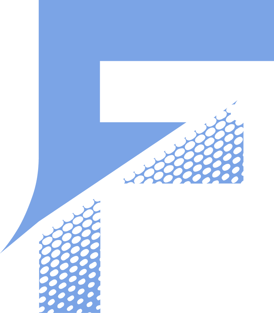 Modern Geometric Blue Abstract on Transparent Background