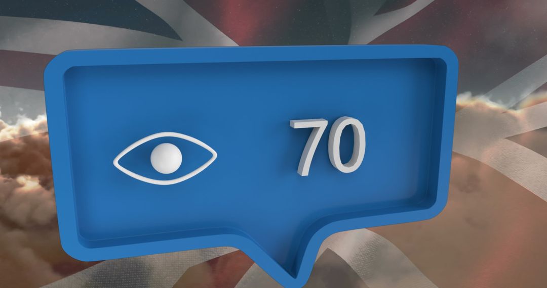 UK Social Media Notification Visualization with Eye Icon