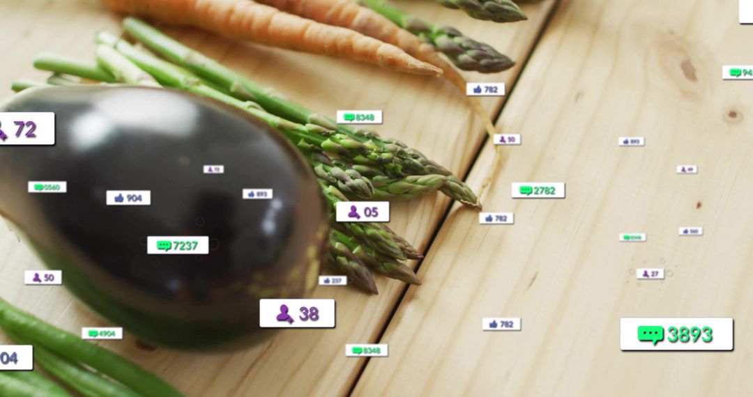 Organic Vegetables with Social Media Analytics Overlay