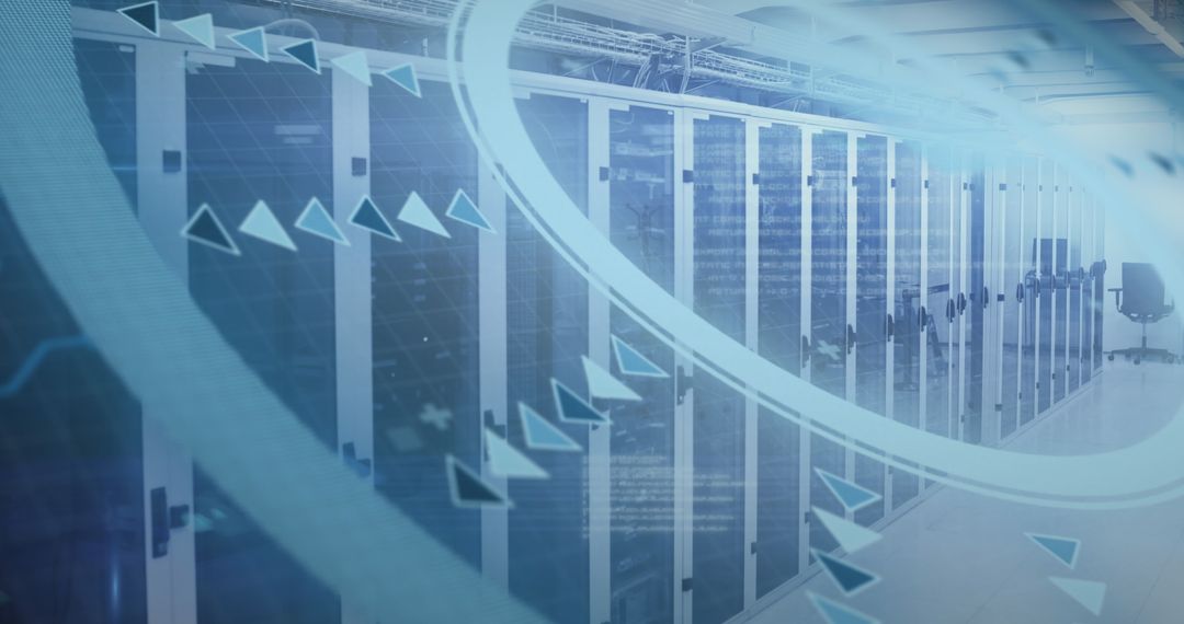 Digital Interface Scanning Computer Server Room