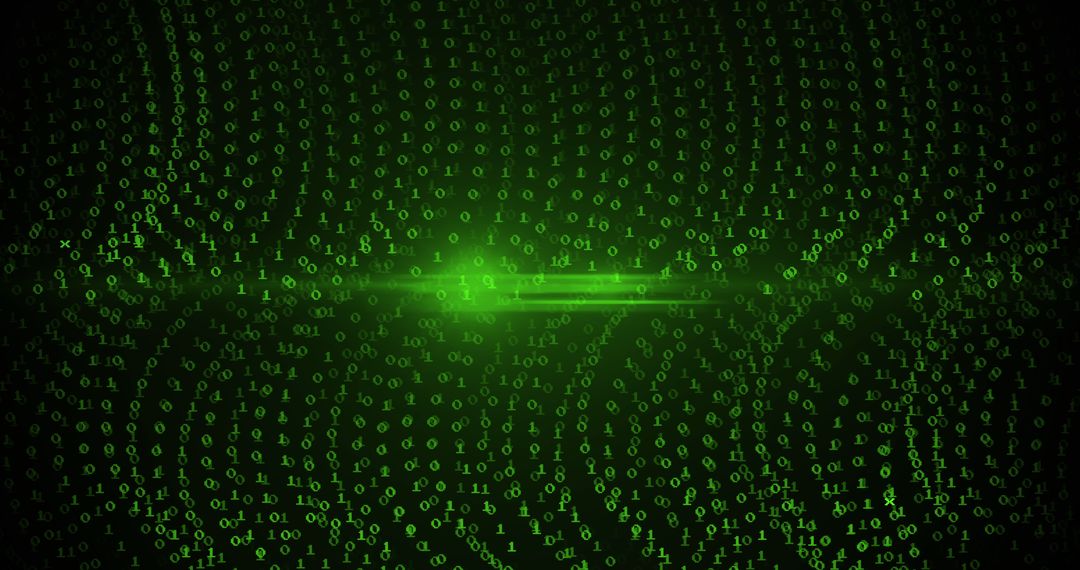 Green Binary Code Digital Data Flow on Black Background - Free Images, Stock Photos and Pictures on Pikwizard.com