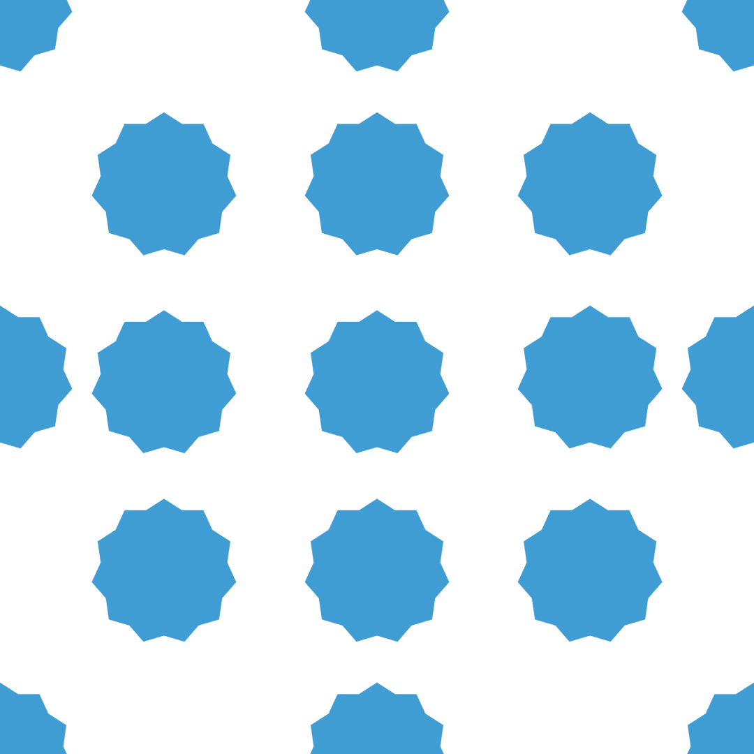 Blue geometric pattern repeat on transparent background