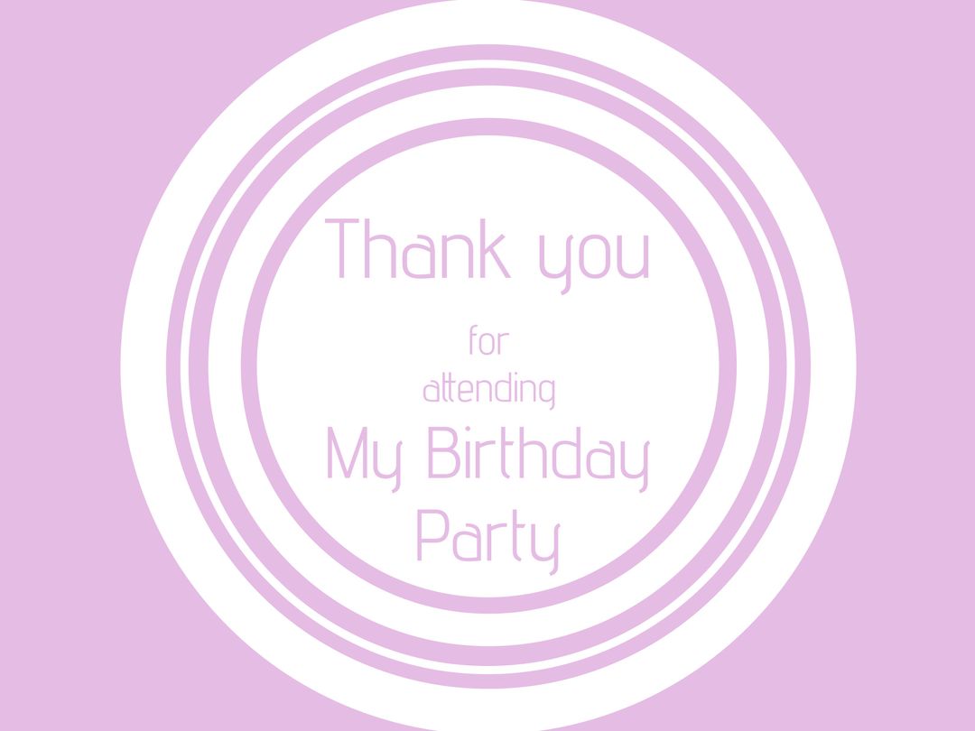 Purple-hued Thank-You Card for Birthday Celebrations Delivers Warm Appreciation - Download Free Stock Templates Pikwizard.com