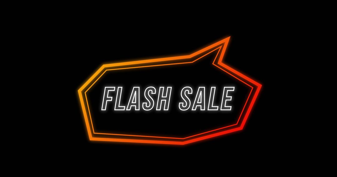 Retro Flash Sale Announcement with Neon Bubble Design - Free Images, Stock Photos and Pictures on Pikwizard.com