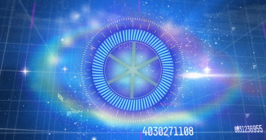 Digital Interface with Futuristic Scope and Dynamic Numbers