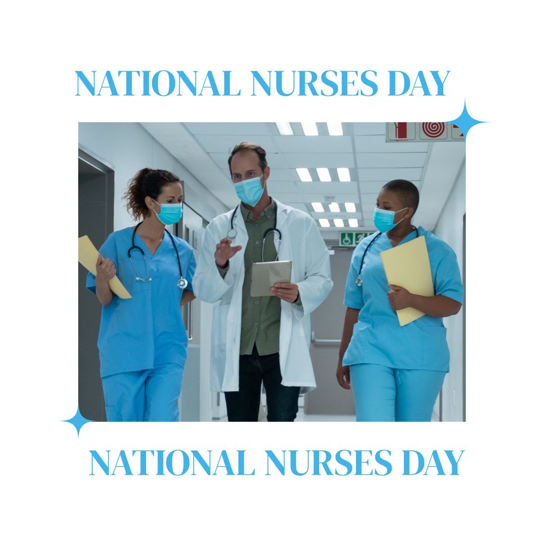 Nurses and Doctor Collaborating for National Nurses Day Celebration