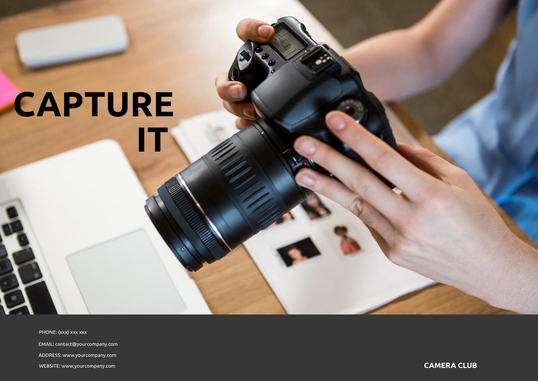 Hands Holding DSLR Camera with Photography Concept Background - Download Free Stock Templates Pikwizard.com