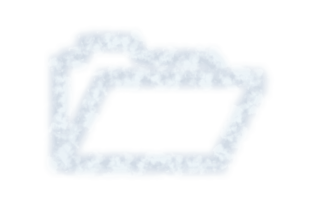 Cloudy Folder Icon on Transparent Background for Office Use