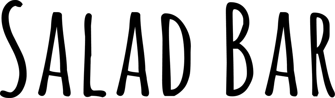 Transparent Salad Bar Vector Text on Clear Background