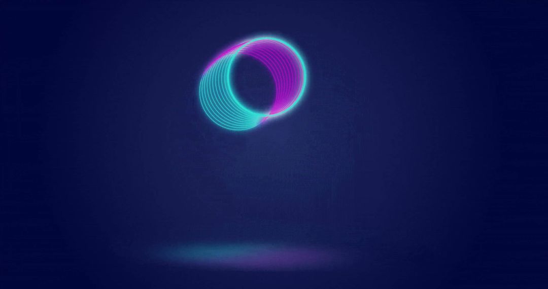 Vibrant Neon Circles on Dark Minimal Background