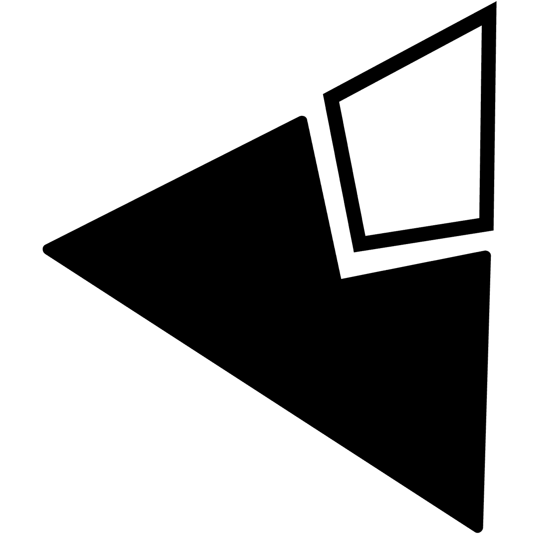 Abstract Black Geometric Shapes on Transparent Background