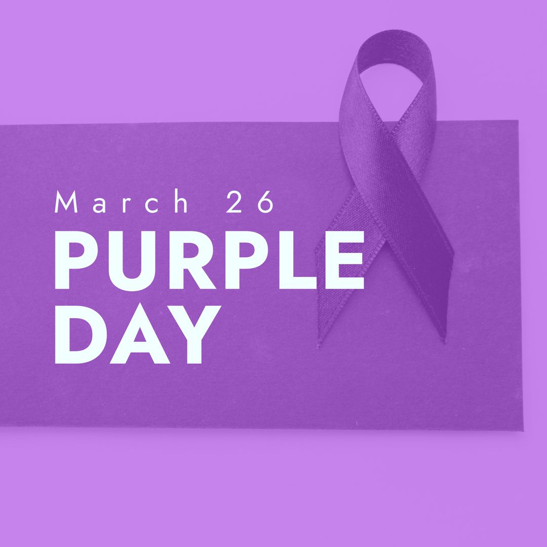 Purple Day Epilepsy Awareness with Purple Ribbon