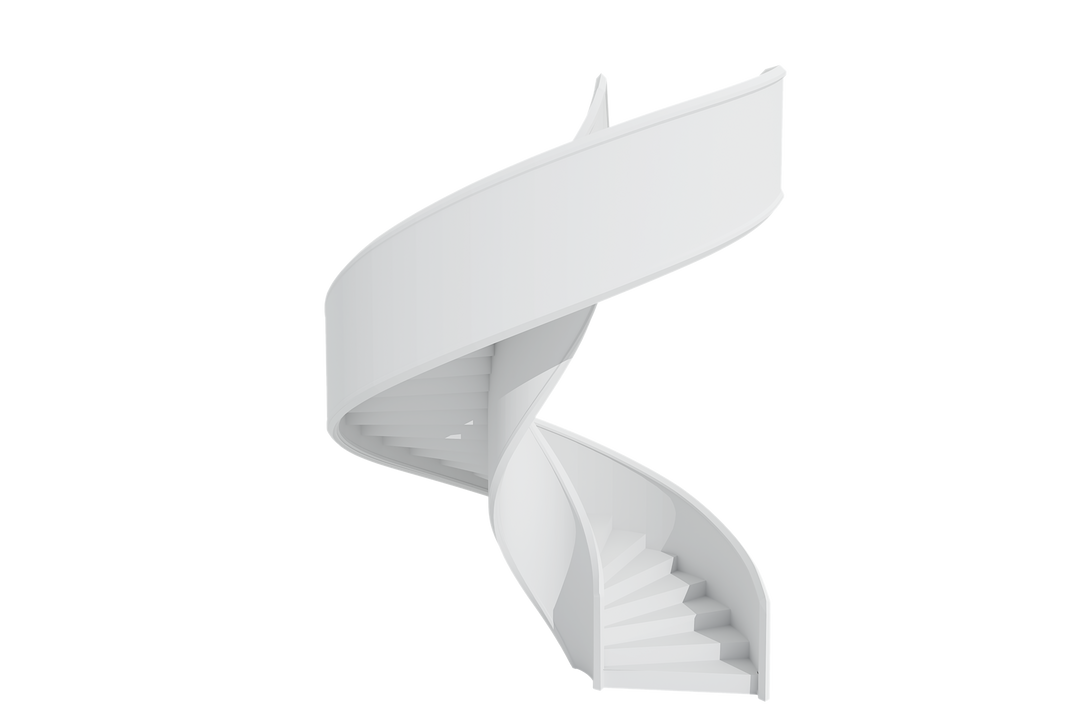 White Spiral Staircase with Transparent Background for Architectural Design Projects - Download Free Stock Images Pikwizard.com