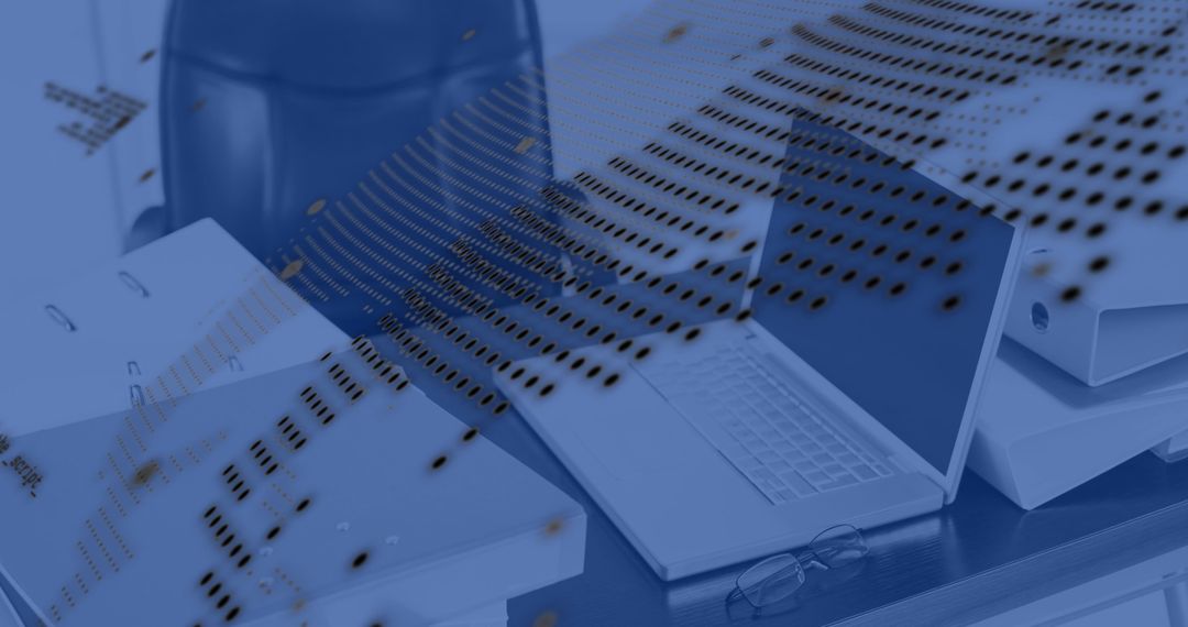 Digital Data Processing Over Office Desk