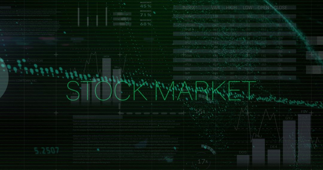 Abstract Stock Market Data Visualization with Charts and Graphs