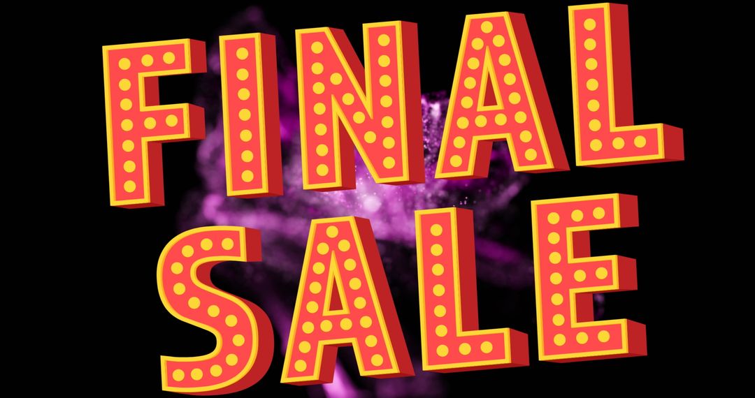 Bold Final Sale Announcement with Bright Text and Sparkles