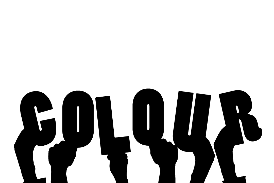 Colorful Illustration of Hands with Text on Transparent Background