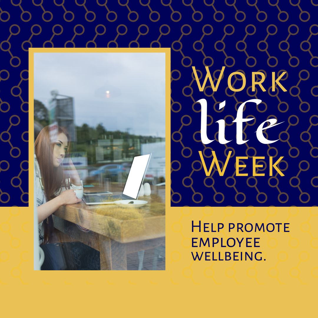 Work Life Balance Week Concept with Businesswoman Using Laptop