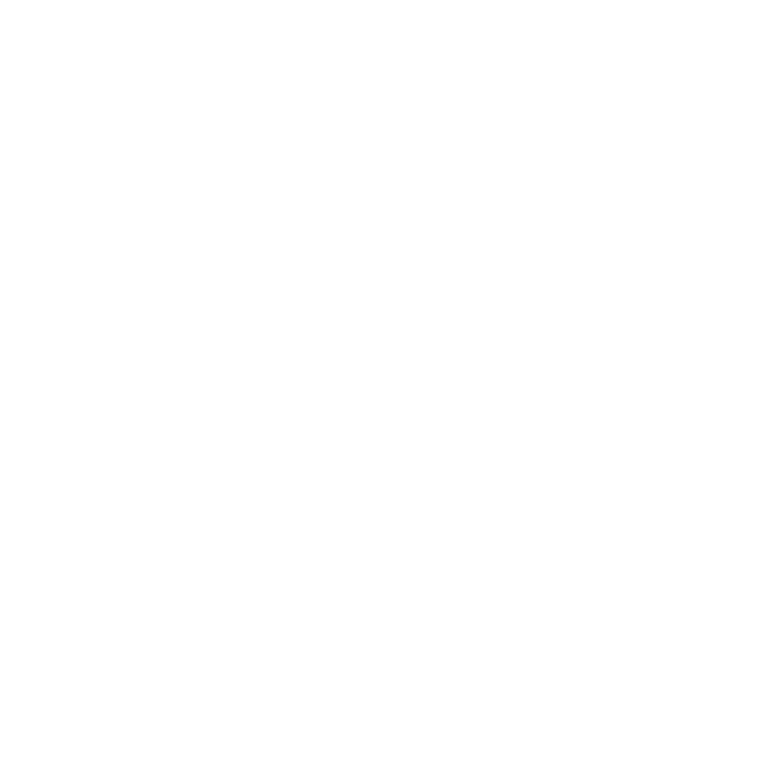 Geometric White Octagon Dots on Transparent Background