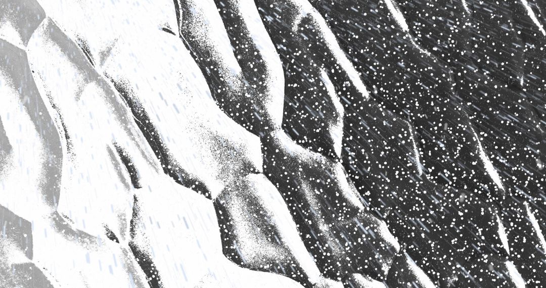 Monochrome Abstract with Particles Over Organic Waves