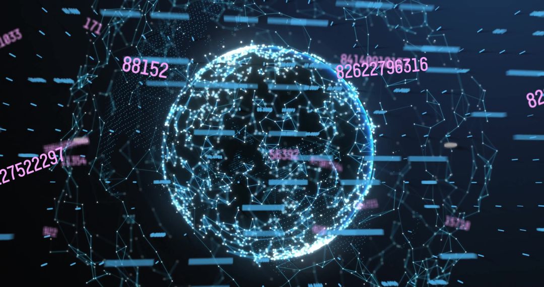 Digital Globe Showcasing Global Finance Connectivity