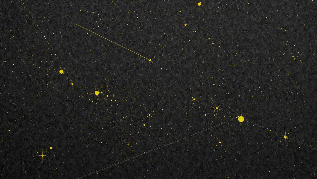 Glowing Gold Constellation Pattern Spreading Across Dark Textured Background