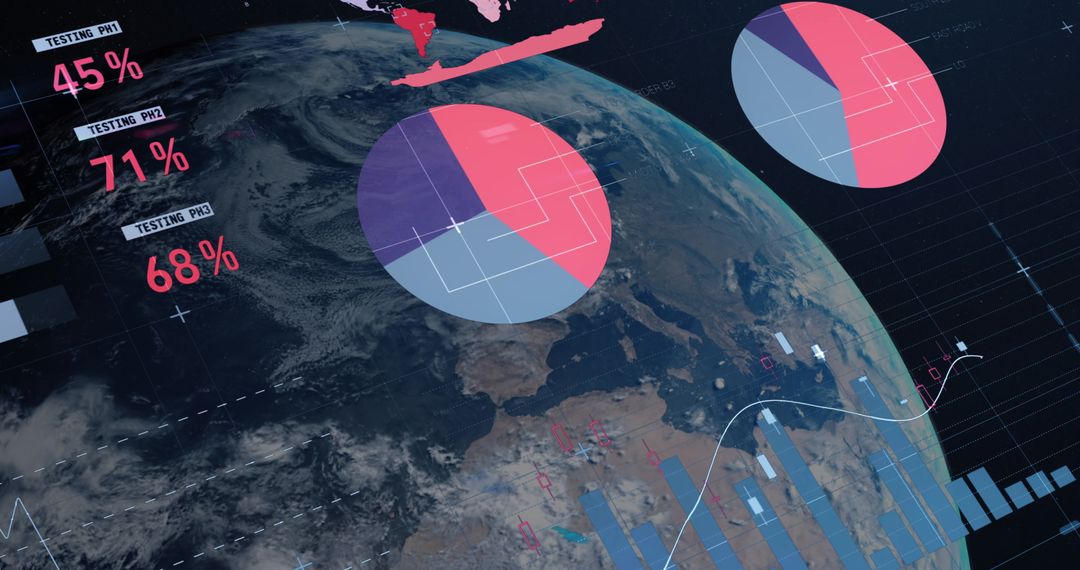 Financial Data Analytics Visualizing Over Planet Earth
