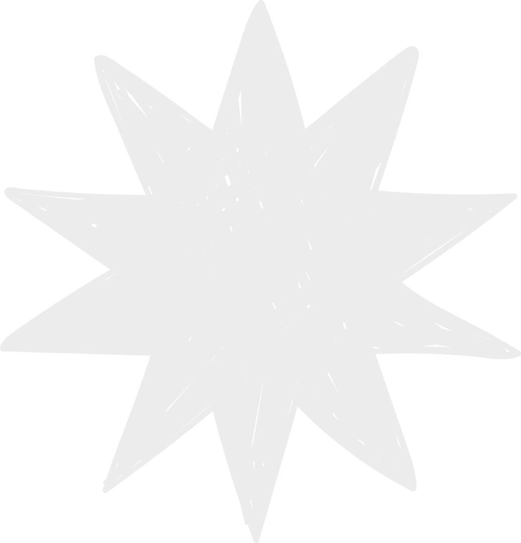 White Star on Transparent Background for Celebration Design