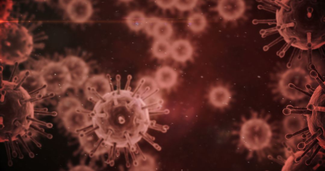 Abstract Visualization of Viruses Floating in Space - Free Images, Stock Photos and Pictures on Pikwizard.com