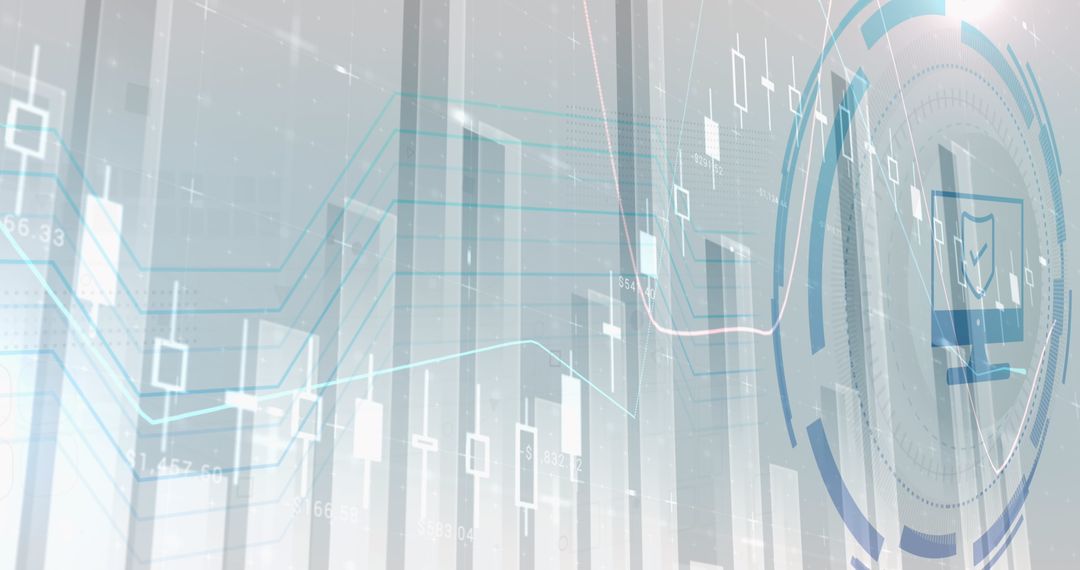 Abstract Digital Data Processing with Computer Icon