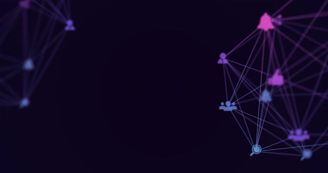 Abstract Digital Connection Network on Black Background