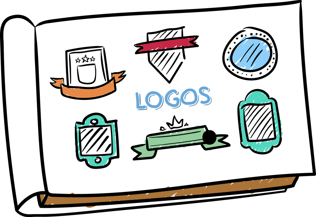 Colorful Logo Designs on Transparent Background