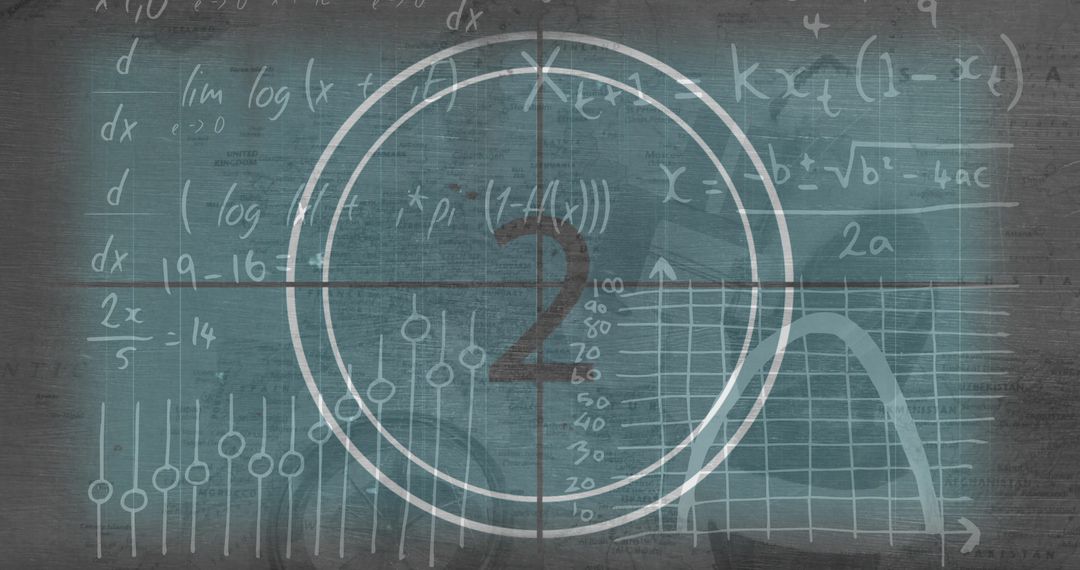countdown with mathematical formulas and graphs on chalkboard - Free Images, Stock Photos and Pictures on Pikwizard.com