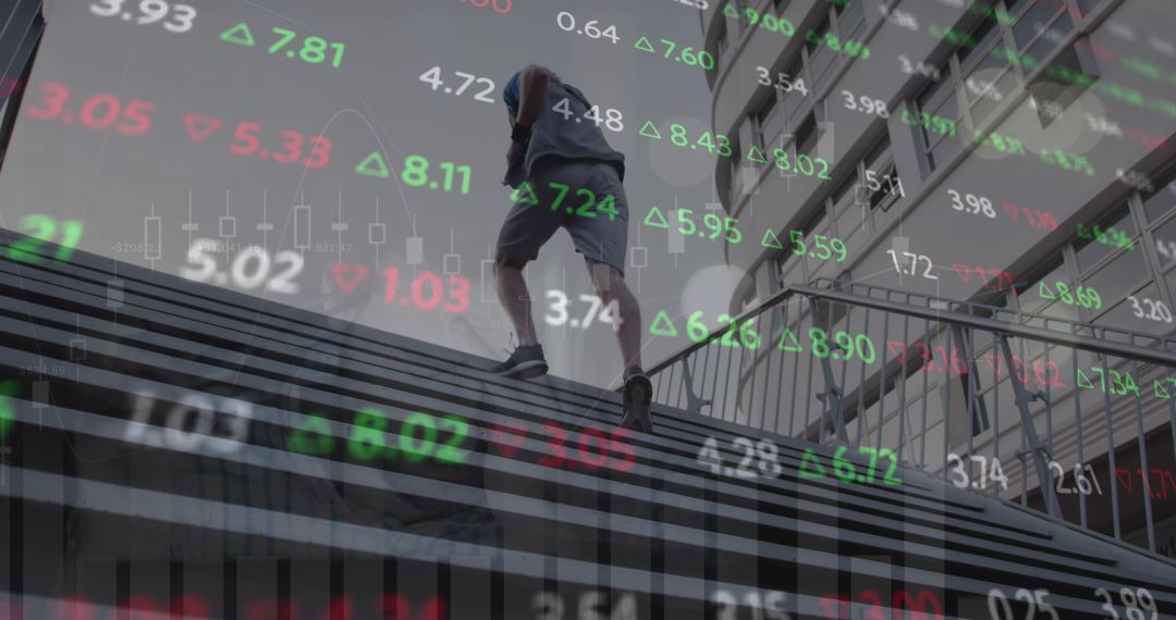 Ambitious Stock Market Journey with Urban Running Spirited Theme