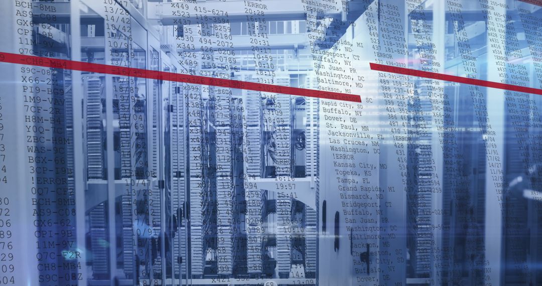 Futuristic Data Center and Network Technology Concept