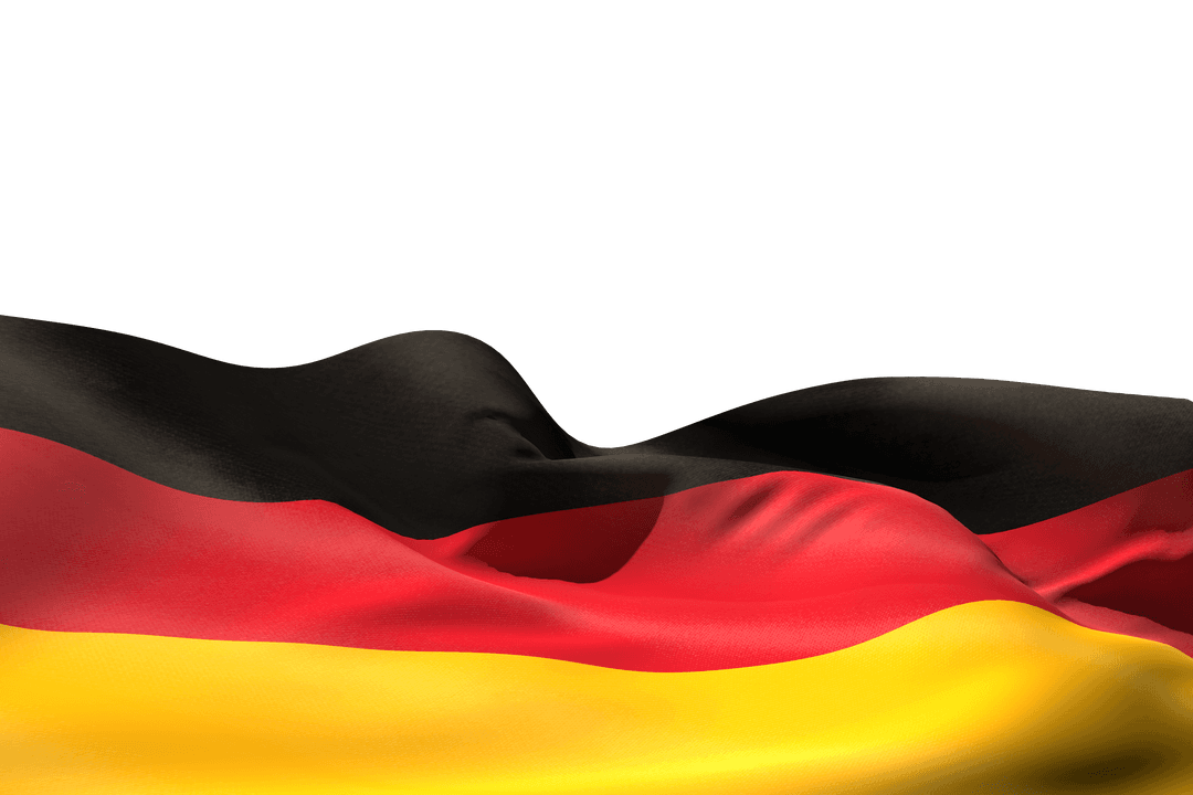 Flying German Flag on Transparent Background Illustration - Download Free Stock Images Pikwizard.com