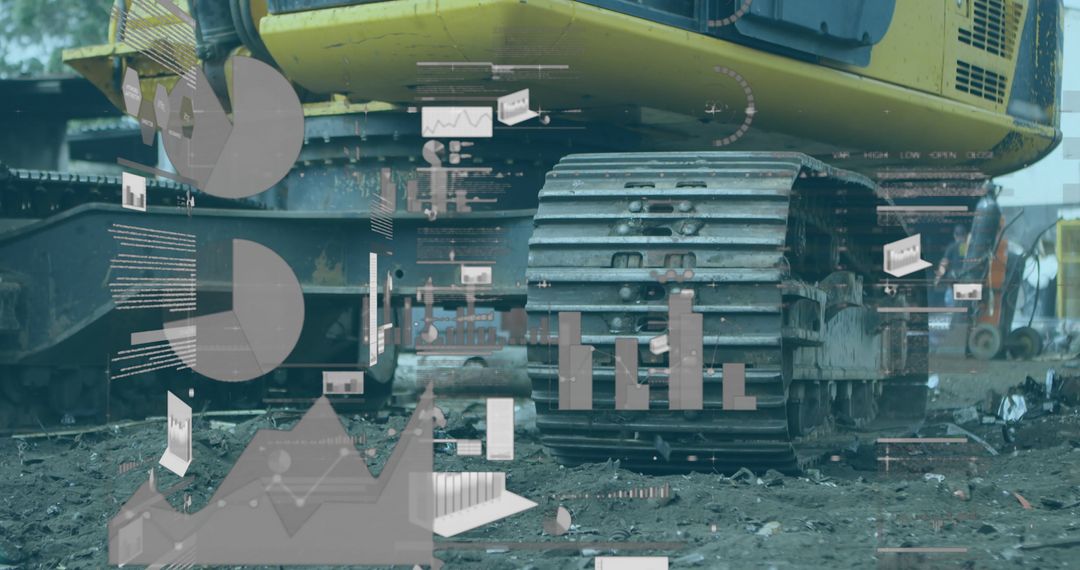 Digital Finance Data Overlay on Construction Machinery