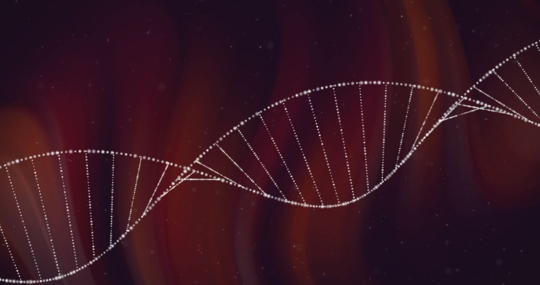 Digital Representation of DNA Strand with Light Trail Background