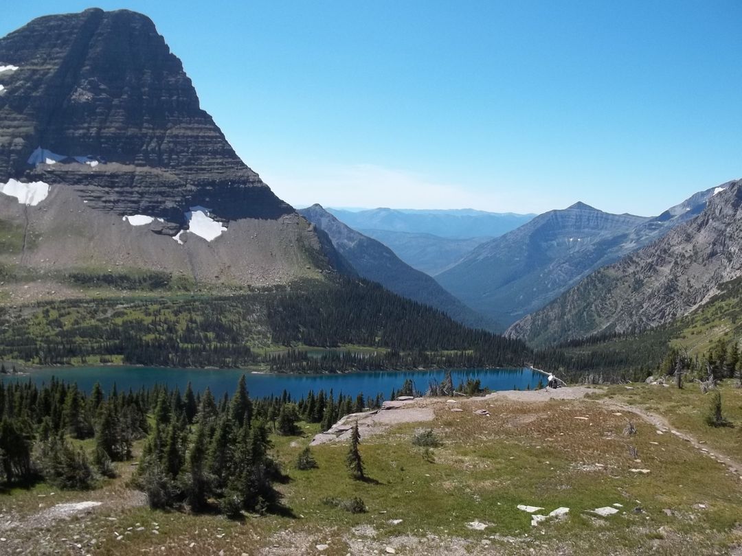 Breathtaking Mountain Lake Landscape under Clear Blue Sky - Free Images, Stock Photos and Pictures on Pikwizard.com