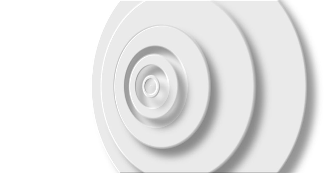 Pulsating White Circular Layers on Abstract White Background